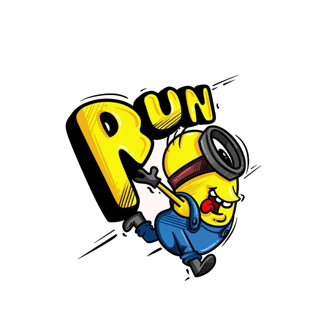 RUN!!! Sticker